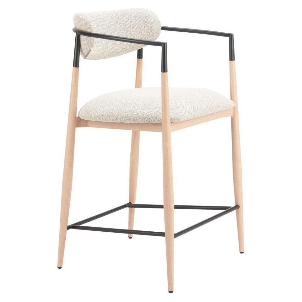 Tabouret de comptoir MARQUIX en métal rembourré