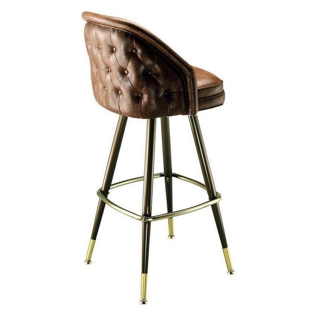 Bar stool King with padded seat and metal legs