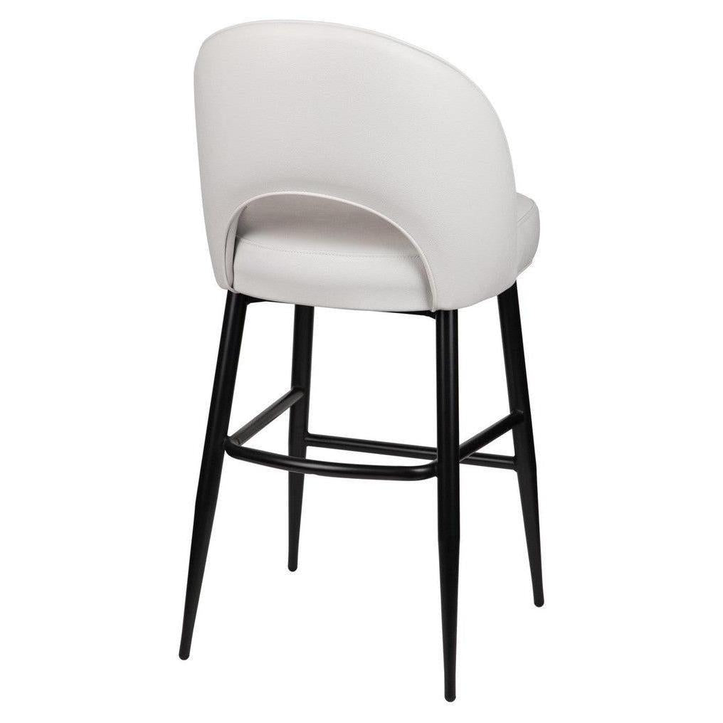 Taburete de bar acolchado a medida 2196 con respaldo calado