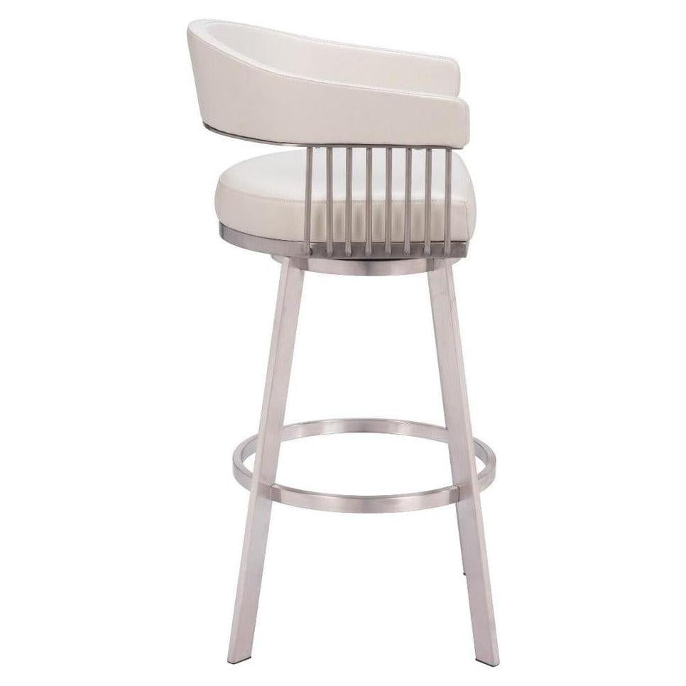 Swivel bar stool SIGLIA white