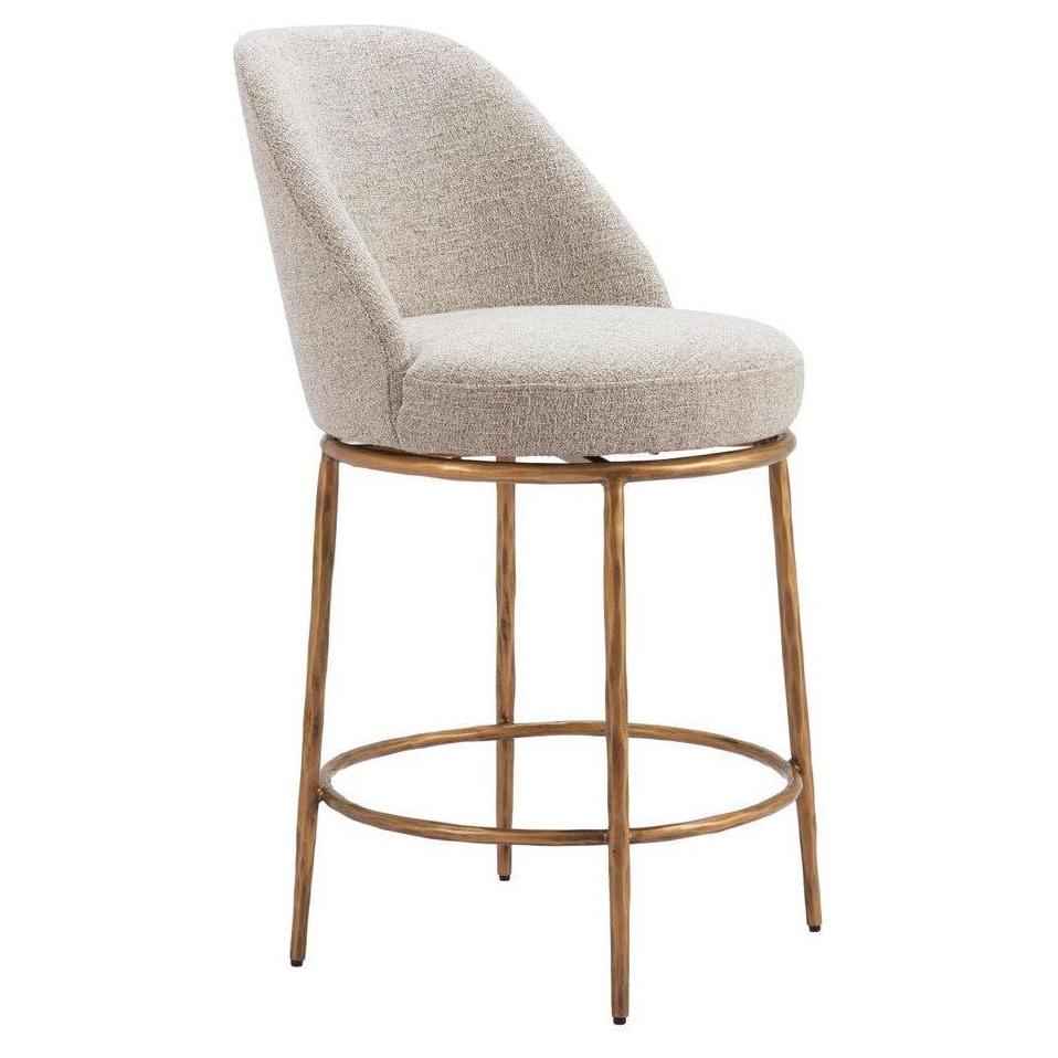 Tabouret de comptoir SKORO pivotant rembourré