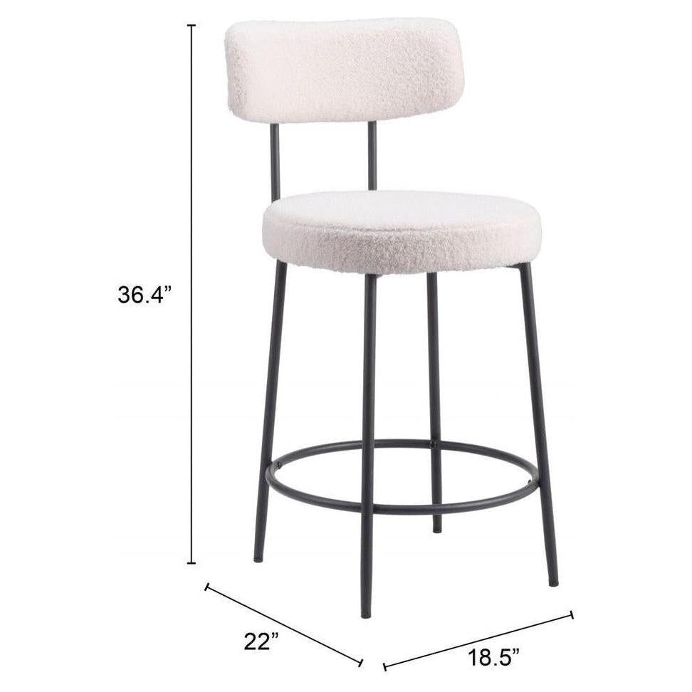 Taburete de bar BIANCA acolchado