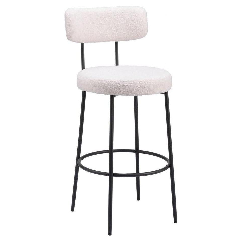 Bar stool BIANCA padded