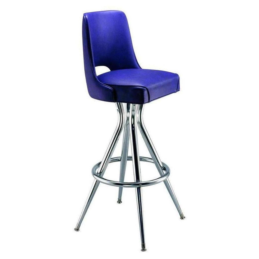 Tabouret de bar à assise baquet 2292 avec dossier ajouré