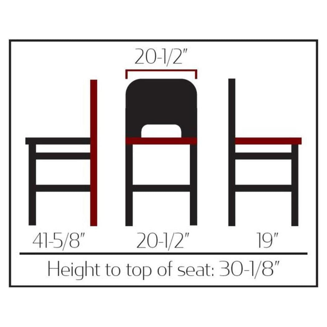 Tabouret de bar Aurora en bois avec assise vinyle noire