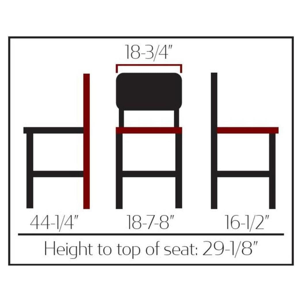 Tabouret de bar Harbor en bois avec assise vinyle noire