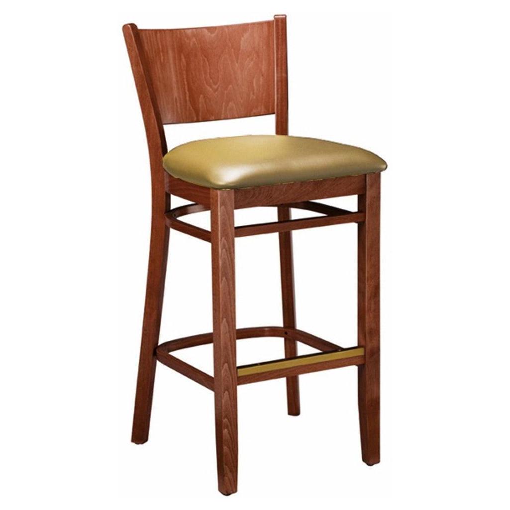 Taburete de mostrador 2437U de madera acolchado