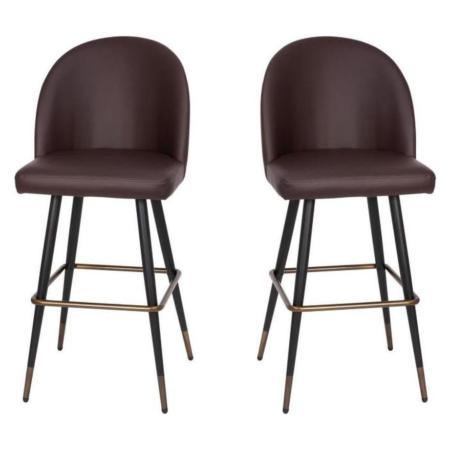 Lot de 2 tabourets de bar MOSER modernes sans accoudoirs 76 cm