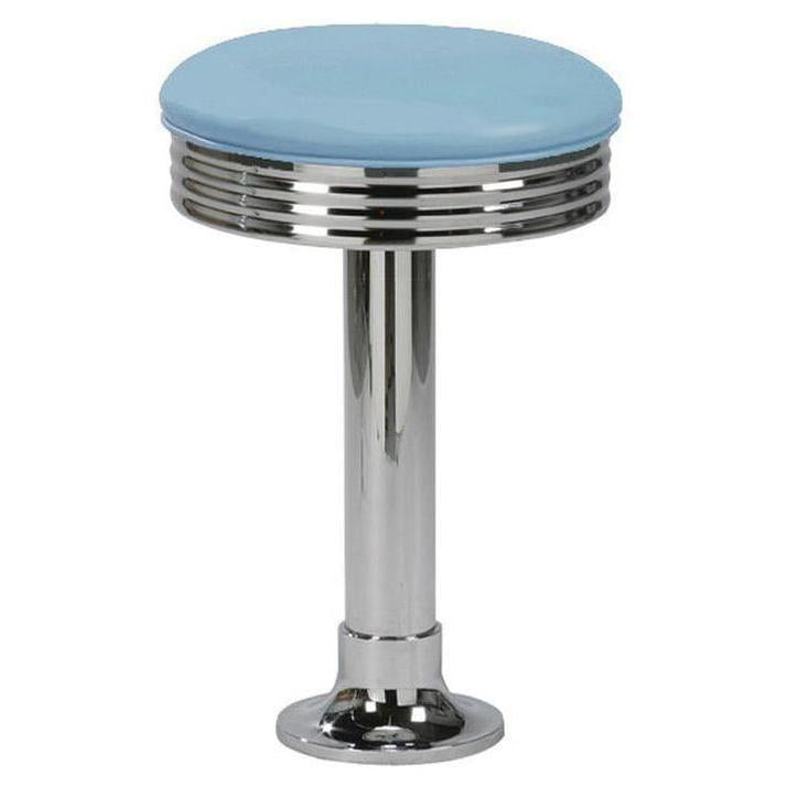 Tabouret de comptoir rétro chrome boulonné