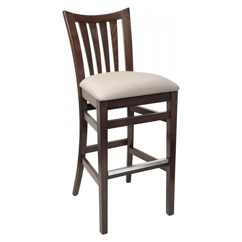 Modern vertical European beech bar stool