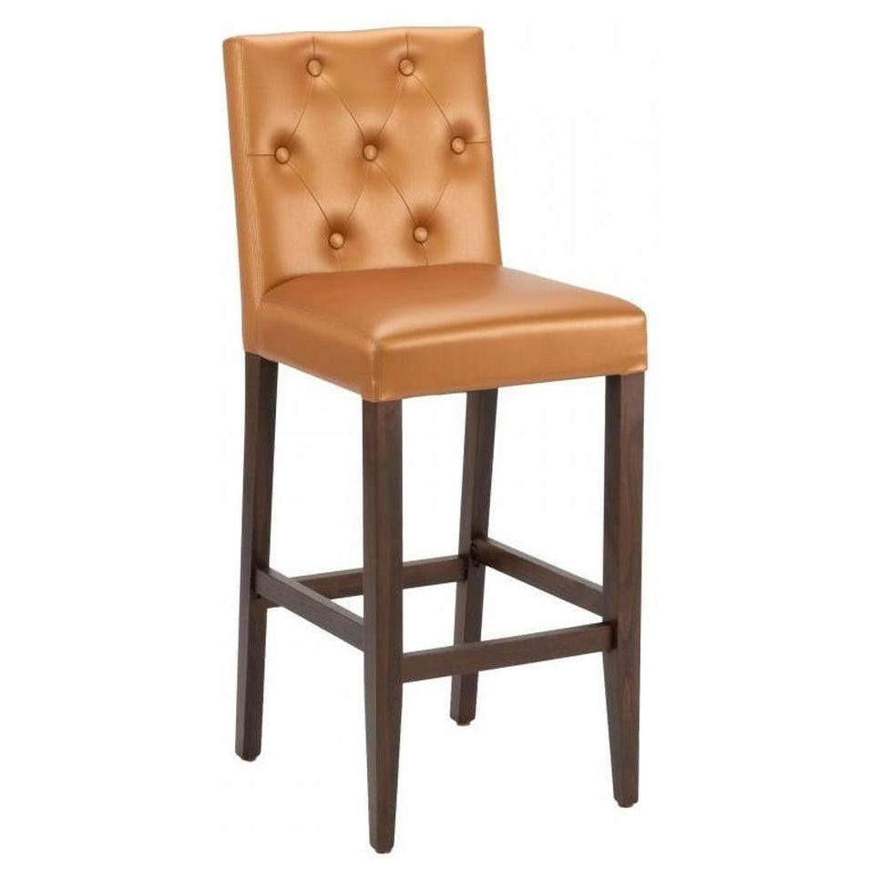 Tabouret de bar en hêtre européen entièrement rembourré