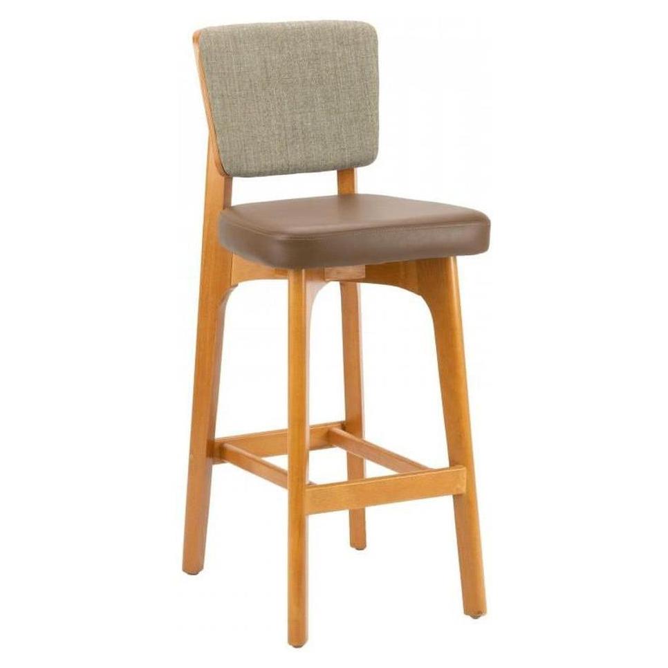 Standard modern bar stool in European beech