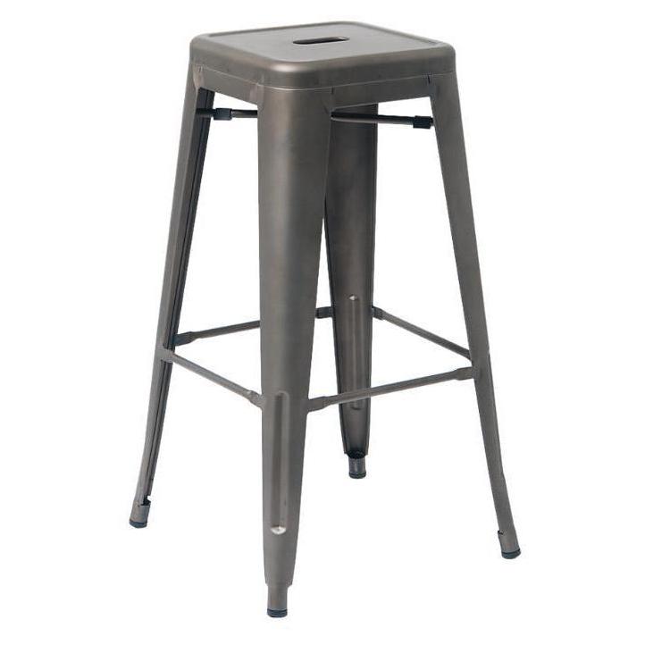 Bar stool STEELX indoor without backrest in steel