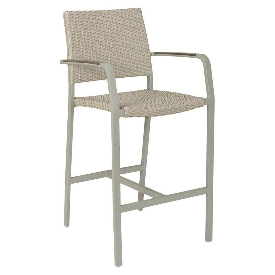 Tabouret de bar classique résistant aux UV avec accoudoirs