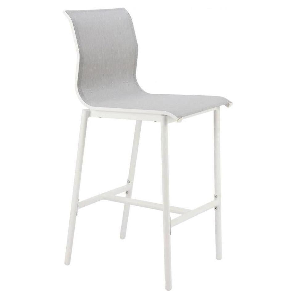 Bar stool Naji in gray metal