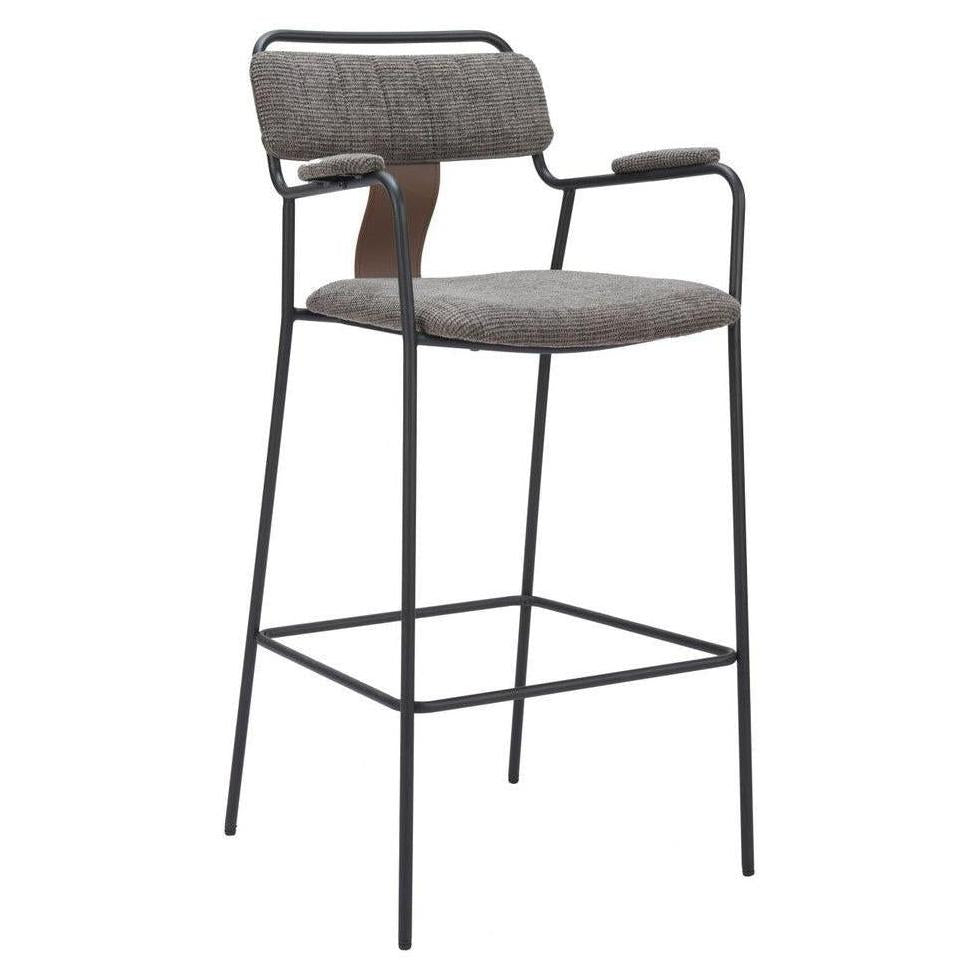 Bar stool STROMM in padded metal