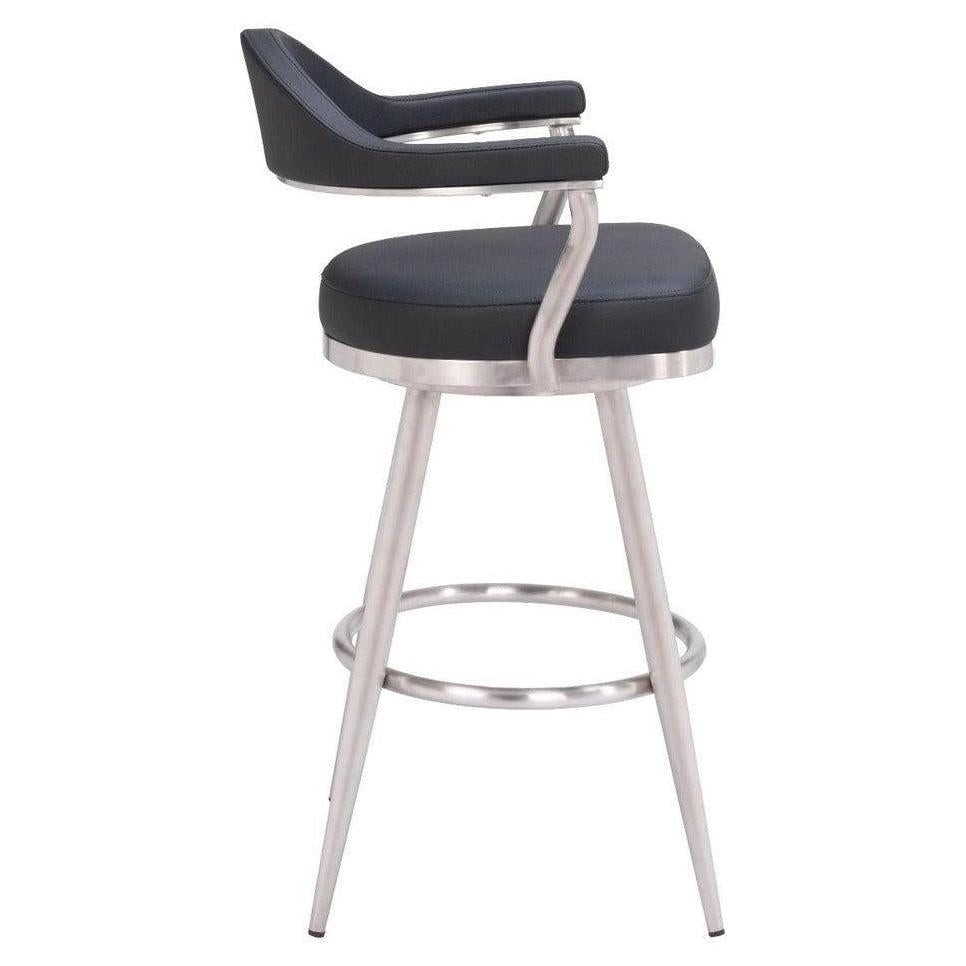 Taburete de bar Vagur giratorio negro