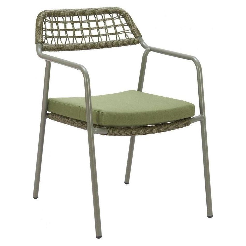 Chaise de comedor exterior CANAVERAL acolchada