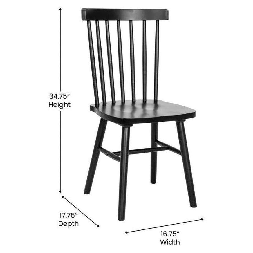 Lot de 2 chaises UPINGTON CHAVINE en bois à dossier barreaux