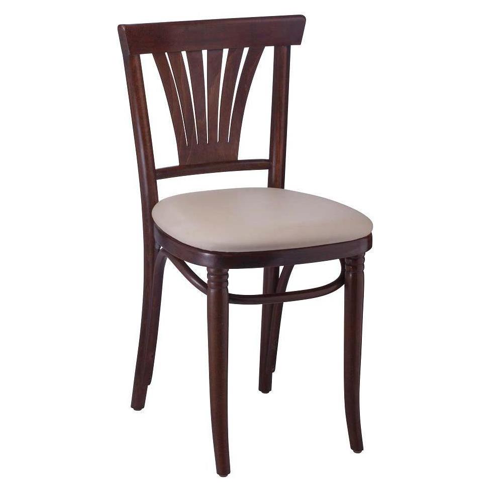 Bentwood Fan-Back Armless Wooden Chair