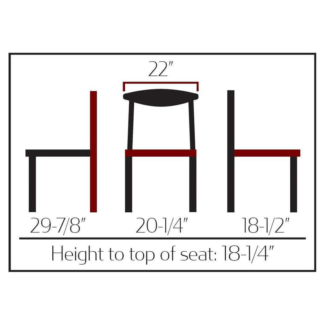 Chaise ANDRIA en métal finition bois avec assise vinyle noire