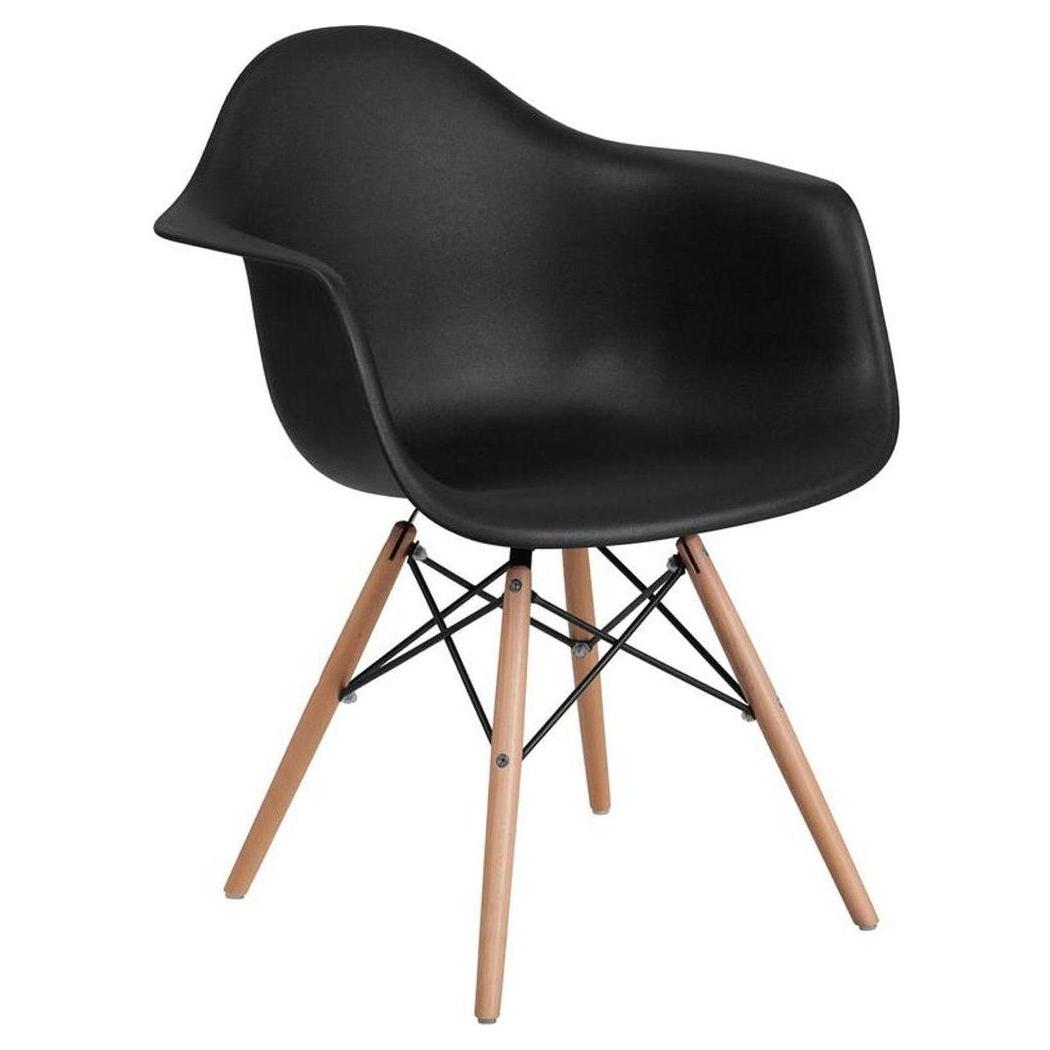 Chaise CEDRICza en plastique avec pieds bois