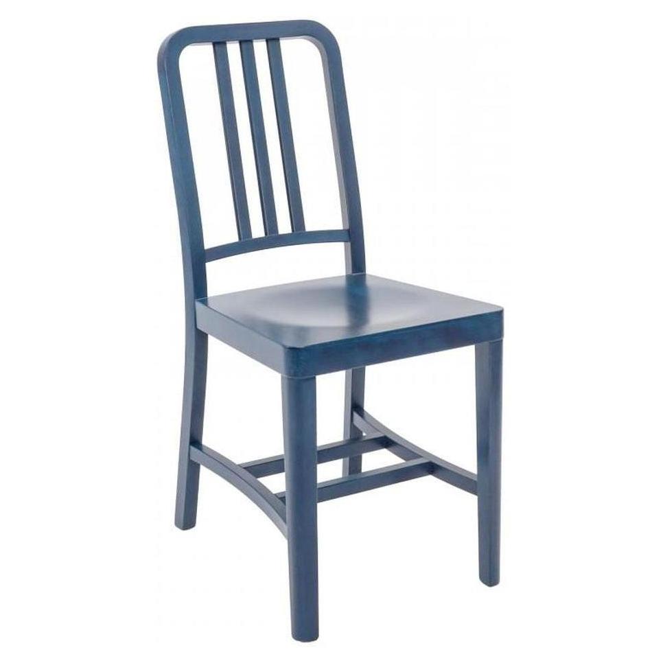 Chaise de haya europea con respaldo redondo y calado vertical