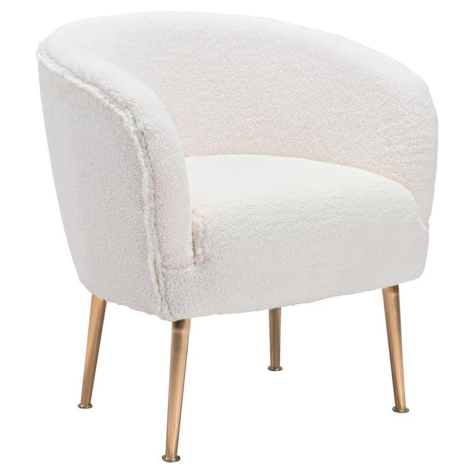 Accent chair BELAIR beige and gold