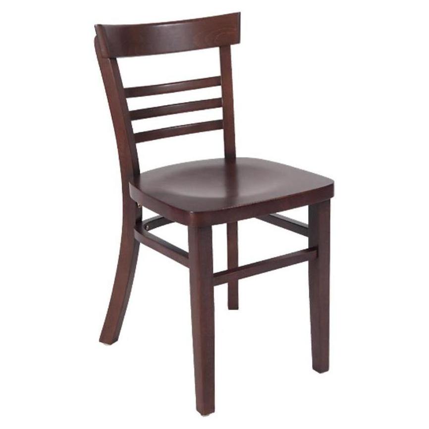 Beech Wood Chair with Walnut Veneer Seat