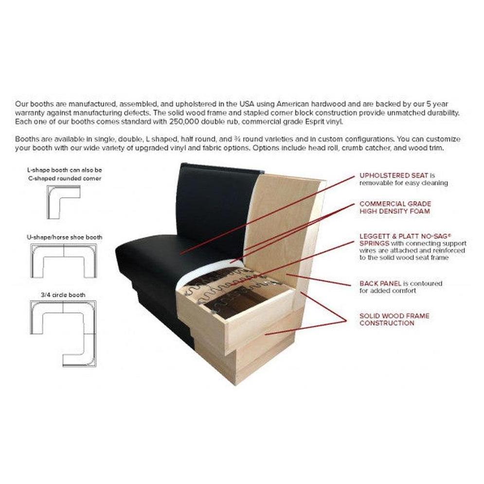 Bancos de restaurante a medida acolchados cuadrados