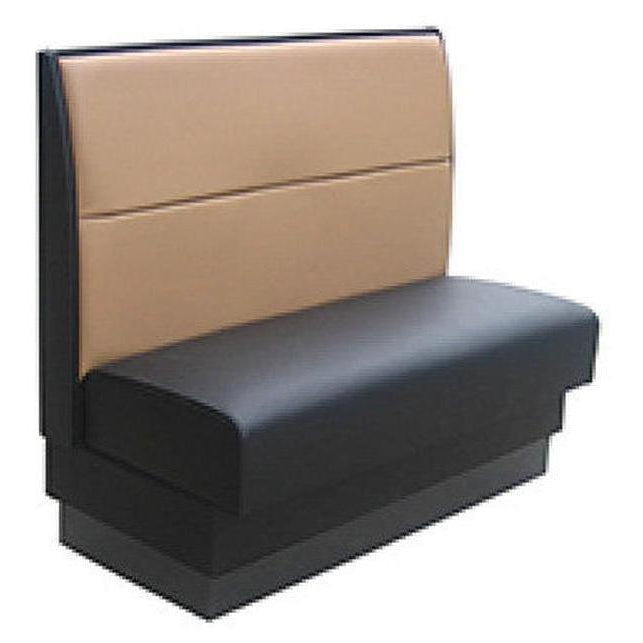 Banquette restaurant sur mesure rembourrée à canaux horizontaux