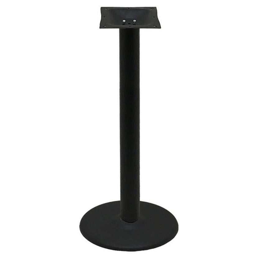 Round black pressed steel table base