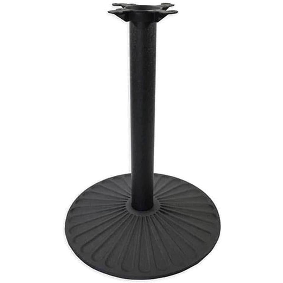 Piètement de table rond 3100 Sun Line en fonte noire mate décorative
