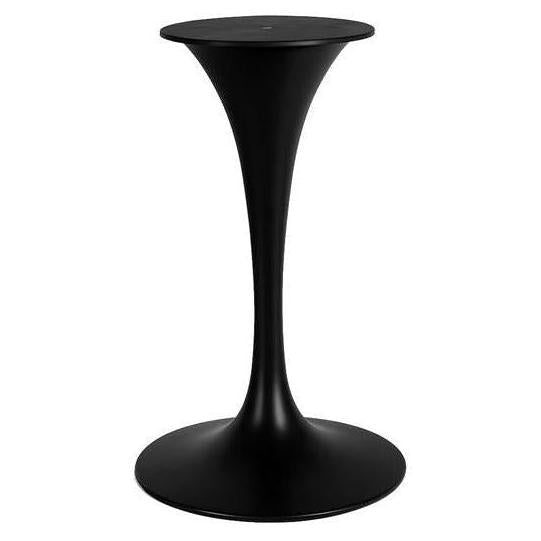 Base de mesa exterior de tulipán en acero inoxidable negro altura de comedor