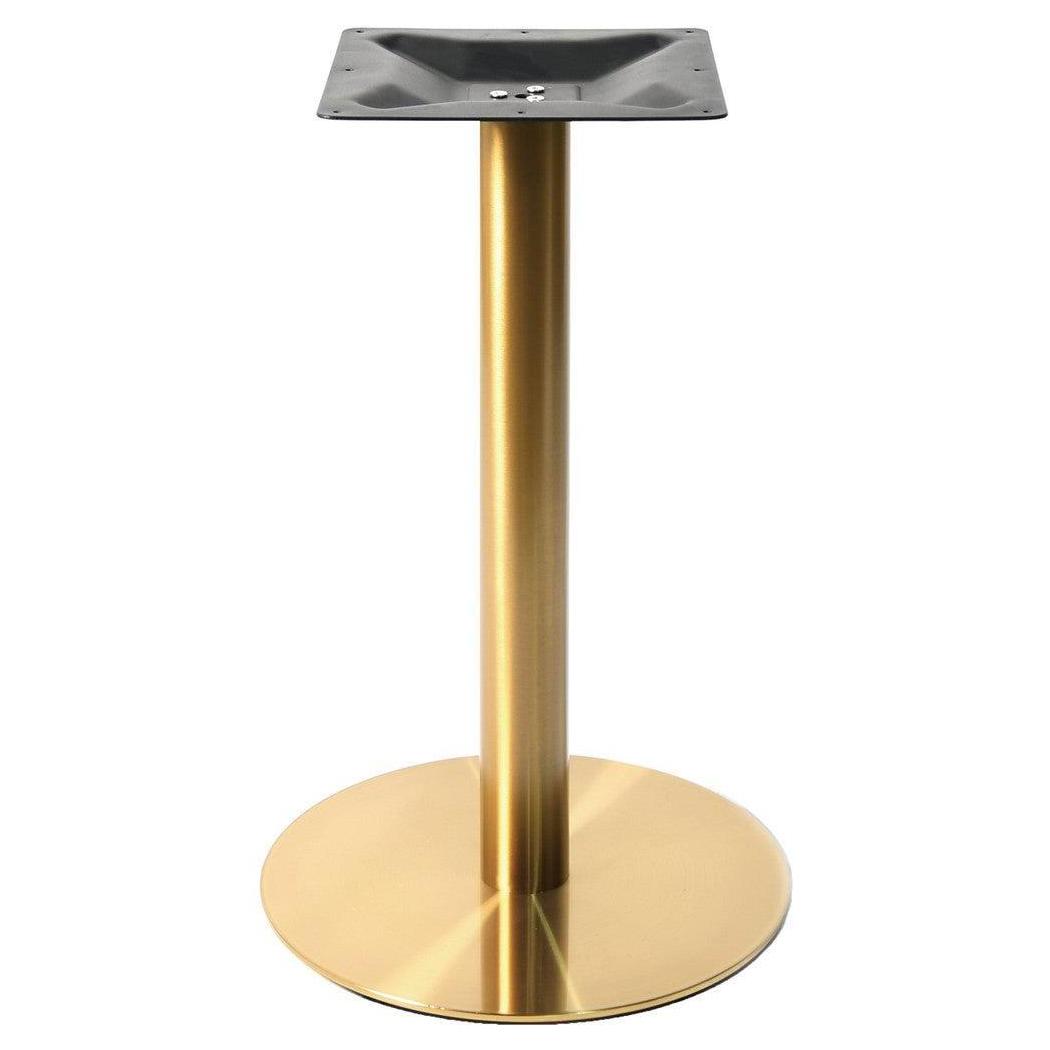 Piètement de table extérieur rond Ø58 cm en acier inoxydable brossé doré qualité 304