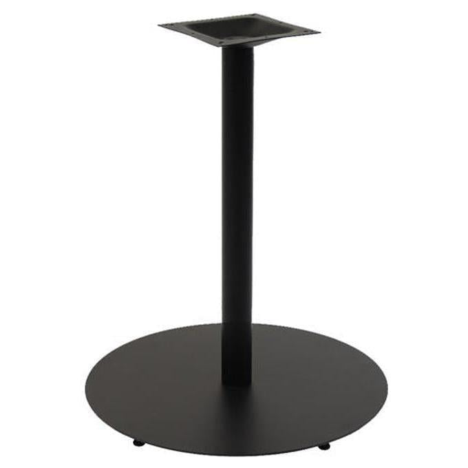 Piètement de table extérieur rond Ø76 cm en fonte noire profil bas