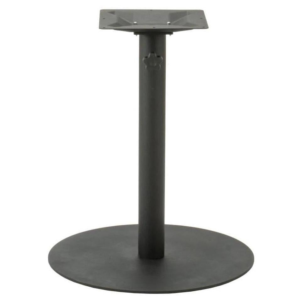Piètement de table rond en acier inoxydable 316 avec base zinguée