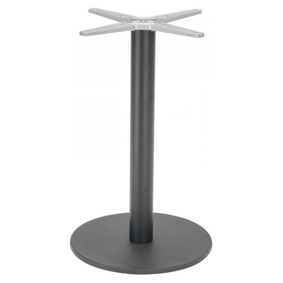 Piètement de table extérieur rond en aluminium hauteur repas