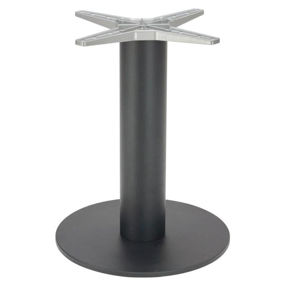 Piètement de table extérieur rond en aluminium renforcé hauteur repas