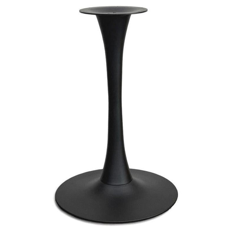 Piètements de table ronds style trompette noir ou argent