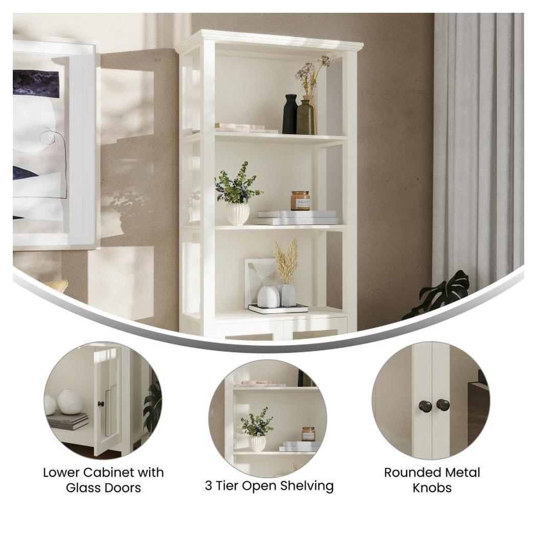 Bookcase and storage furniture STELLA modern farmhouse style in wood