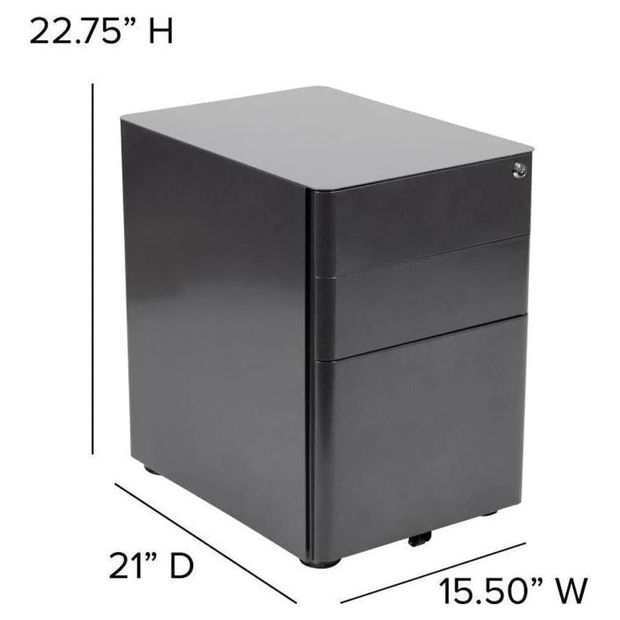 Caisson mobile BROSS moderne à 3 tiroirs avec serrure