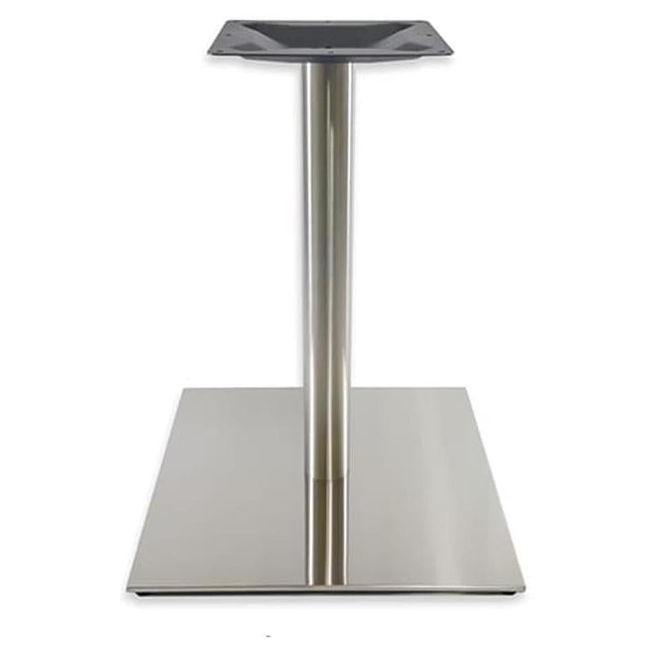Patas de mesa cuadradas SEVISOL serie 5000 de acero inoxidable con columnas redondas - 74 cm