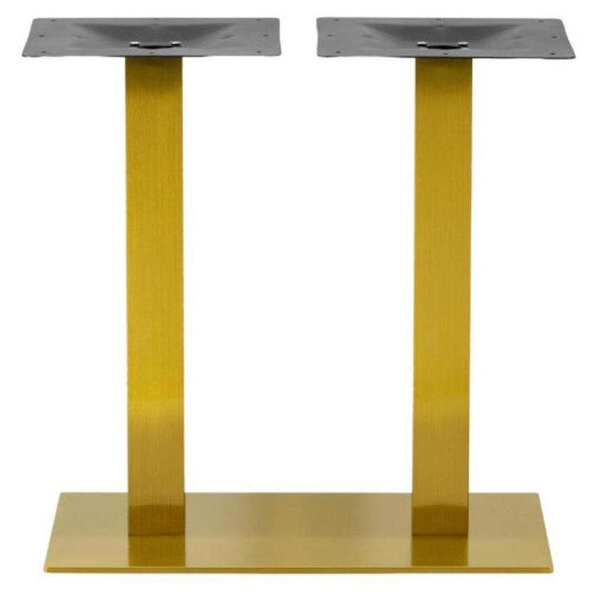 Pie de mesa rectangular serie GD oro