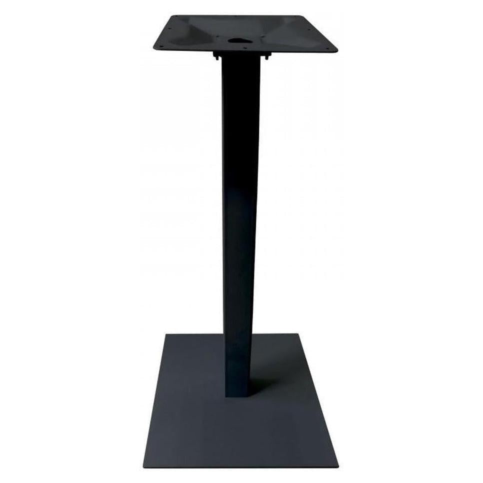 Base carrée extérieure en aluminium 48 cm avec colonne 7,6 cm et trou parasol – hauteur bar