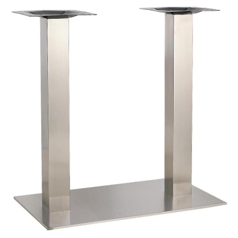 Rectangular indoor stainless steel table legs - set of 3