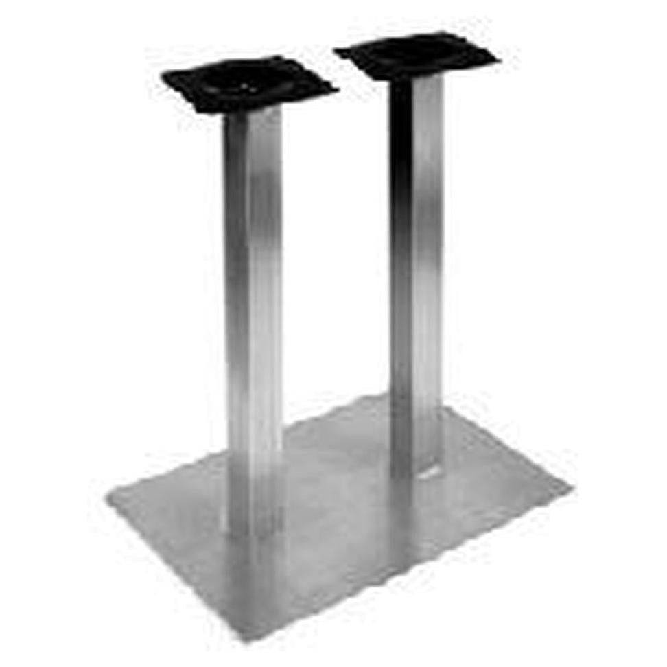 Double square stainless steel table leg