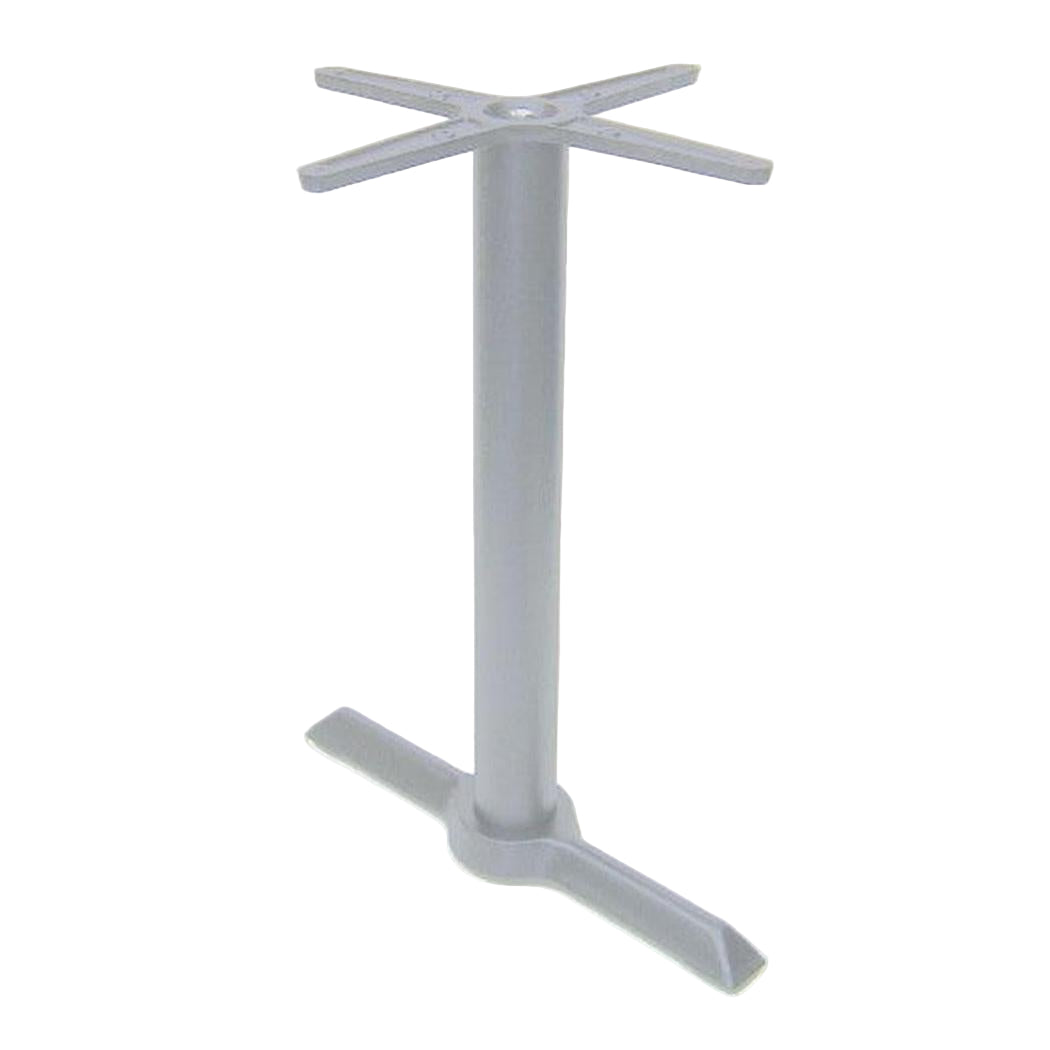 Base de mesa en T exterior de acero termolacado gris