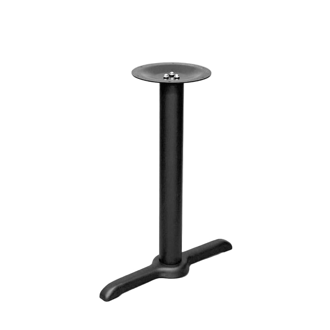Table leg in black stamped T standard 12.7 × 56 cm