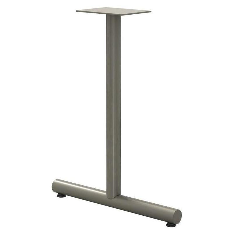 Piètement de table tubulaire en T thermolaqué – hauteur repas ou bar